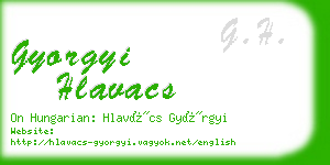 gyorgyi hlavacs business card